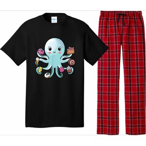 funny Octopus shirts Octopus Cake Tentacles Marine Animals Children Pajama Set