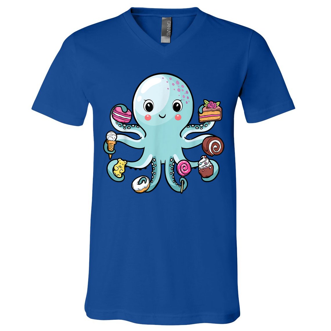 funny Octopus shirts Octopus Cake Tentacles Marine Animals Children V-Neck T-Shirt