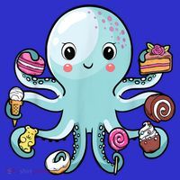 funny Octopus shirts Octopus Cake Tentacles Marine Animals Children Kids T-Shirt