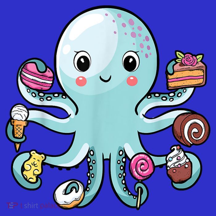 funny Octopus shirts Octopus Cake Tentacles Marine Animals Children Kids T-Shirt