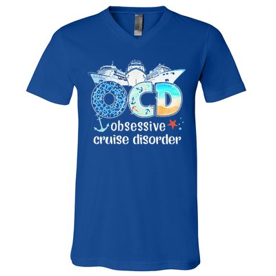 OCD Obsessive Cruise Disorder Funny Cruising  V-Neck T-Shirt