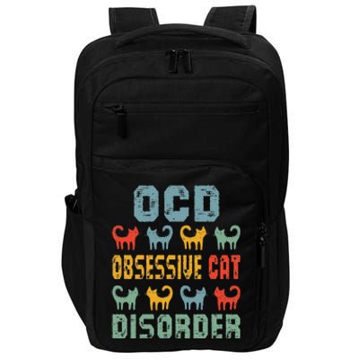 OCD Obsessive Cat Disorder Funny Cat Lover Gift Impact Tech Backpack