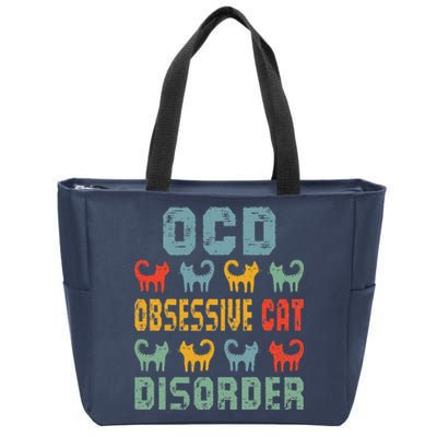 OCD Obsessive Cat Disorder Funny Cat Lover Gift Zip Tote Bag