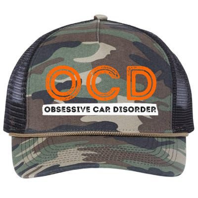 Ocd Obsessive Car Disorder Funny Car Lover Gift Retro Rope Trucker Hat Cap