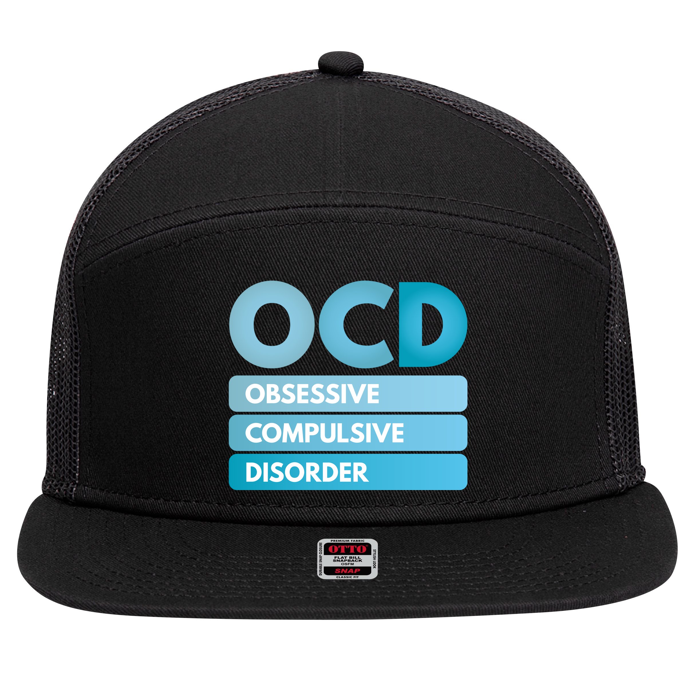 OCD 7 Panel Mesh Trucker Snapback Hat