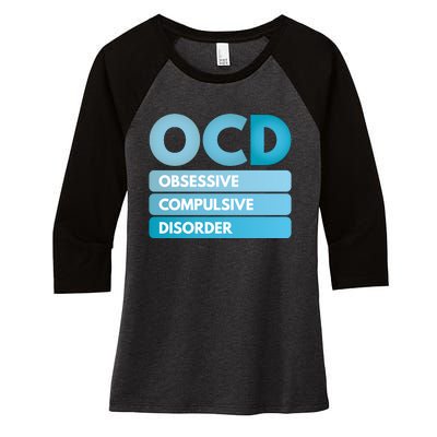 OCD Women's Tri-Blend 3/4-Sleeve Raglan Shirt