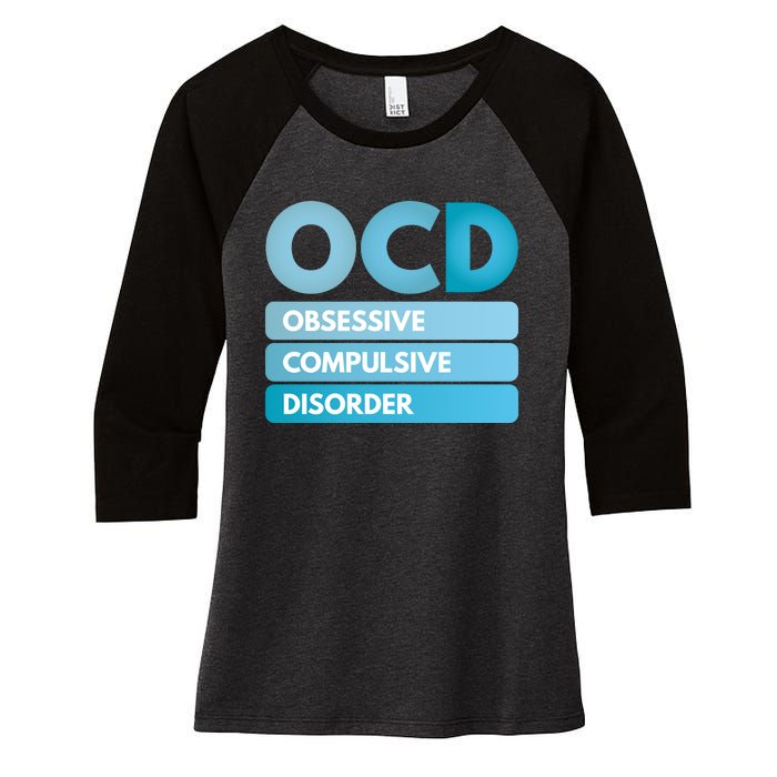 OCD Women's Tri-Blend 3/4-Sleeve Raglan Shirt