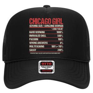 Out Of Chicago IL Illinois Funny Home Roots High Crown Mesh Back Trucker Hat