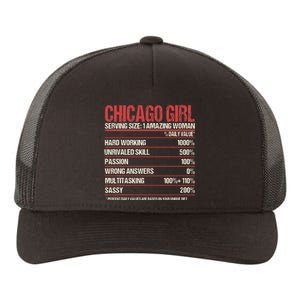 Out Of Chicago IL Illinois Funny Home Roots Yupoong Adult 5-Panel Trucker Hat