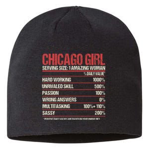 Out Of Chicago IL Illinois Funny Home Roots Sustainable Beanie