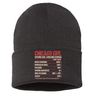 Out Of Chicago IL Illinois Funny Home Roots Sustainable Knit Beanie