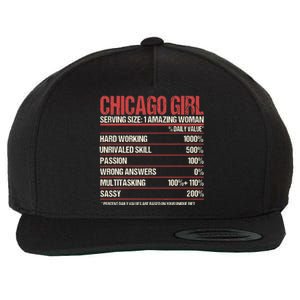 Out Of Chicago IL Illinois Funny Home Roots Wool Snapback Cap