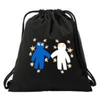Out Of Character Hold My Hand Drawstring Bag