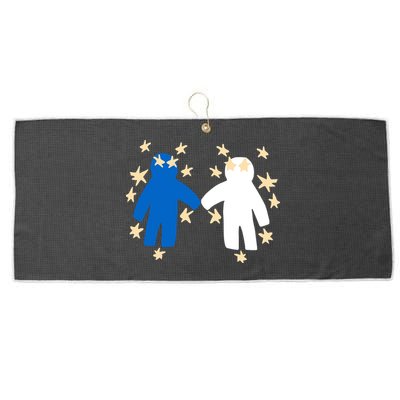 Out Of Character Hold My Hand Large Microfiber Waffle Golf Towel