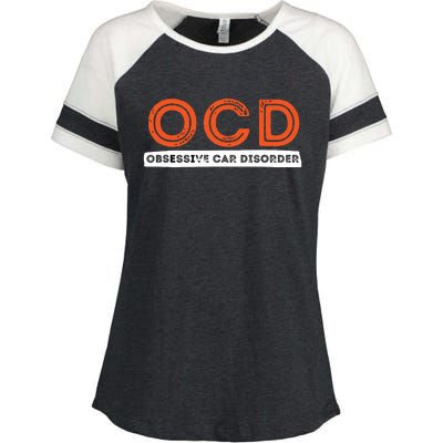 OCD Obsessive Car Disorder Funny Car Lover Gift Enza Ladies Jersey Colorblock Tee