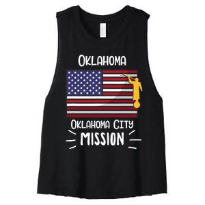 Oklahoma Oklahoma City Mormon Lds Mission Missionary Gift Women's Racerback Cropped Tank