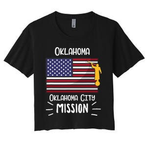 Oklahoma Oklahoma City Mormon Lds Mission Missionary Gift Women's Crop Top Tee