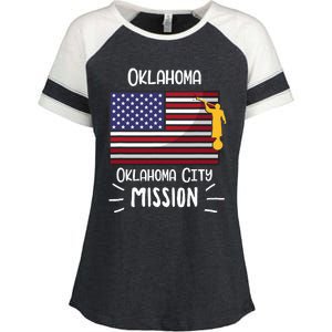 Oklahoma Oklahoma City Mormon Lds Mission Missionary Gift Enza Ladies Jersey Colorblock Tee