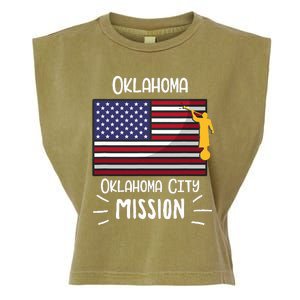 Oklahoma Oklahoma City Mormon Lds Mission Missionary Gift Garment-Dyed Women's Muscle Tee