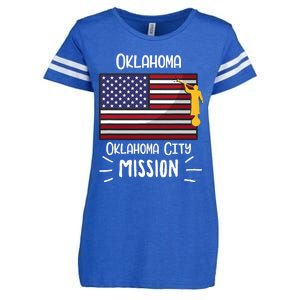 Oklahoma Oklahoma City Mormon Lds Mission Missionary Gift Enza Ladies Jersey Football T-Shirt