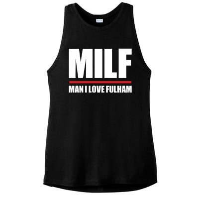 Out Of Context Football Milf Man I Love Fulham Ladies PosiCharge Tri-Blend Wicking Tank