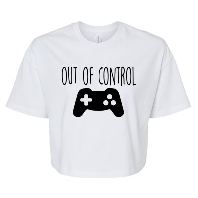 Out Of Control Funny Retro Vintage Video Game Player Gaming Gift Bella+Canvas Jersey Crop Tee