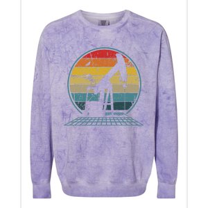 Oilfiled Oil Drilling Rig Pump Retro Roughneck Colorblast Crewneck Sweatshirt