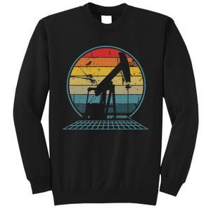 Oilfiled Oil Drilling Rig Pump Retro Roughneck Sweatshirt