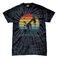 Oilfiled Oil Drilling Rig Pump Retro Roughneck Tie-Dye T-Shirt