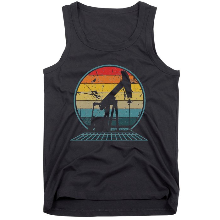 Oilfiled Oil Drilling Rig Pump Retro Roughneck Tank Top