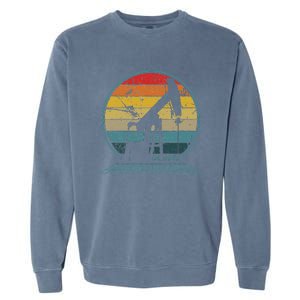 Oilfiled Oil Drilling Rig Pump Retro Roughneck Garment-Dyed Sweatshirt