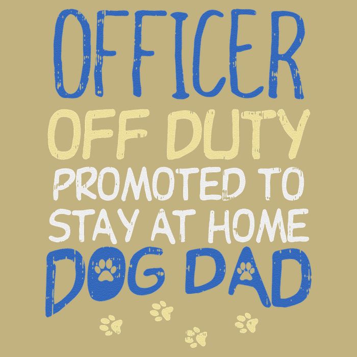 Officer Off Duty Dog Dad Funny Cop Police Retirement Gift Long Sleeve Shirt