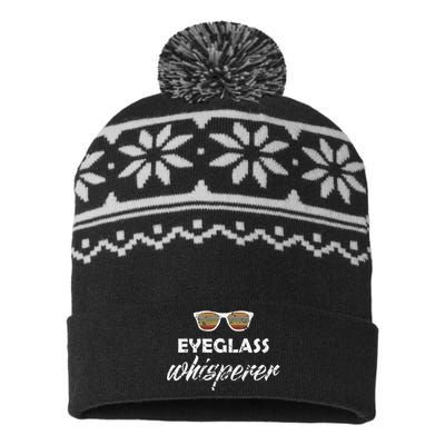 Ophthalmologist Optometrist Eyeglass Whisperer Optician Gift USA-Made Snowflake Beanie