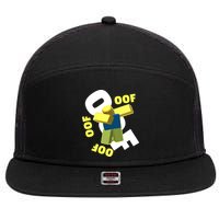 OOF Dancing Dabbing Noob 7 Panel Mesh Trucker Snapback Hat