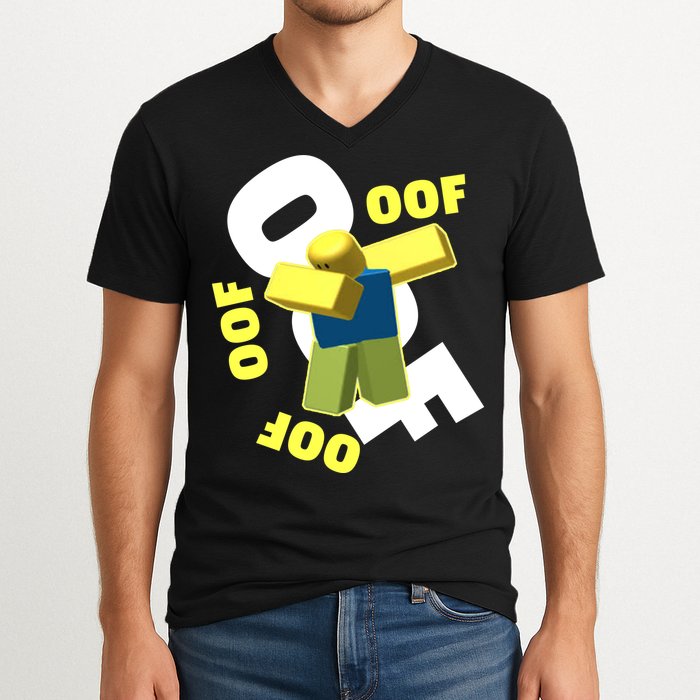 OOF Dancing Dabbing Noob V-Neck T-Shirt