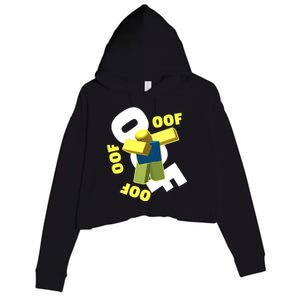 OOF Dancing Dabbing Noob Crop Fleece Hoodie