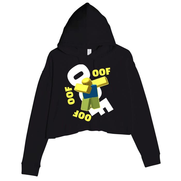 OOF Dancing Dabbing Noob Crop Fleece Hoodie