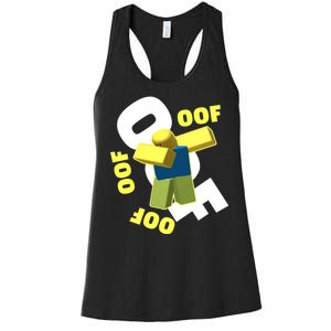 OOF Dancing Dabbing Noob Women's Racerback Tank