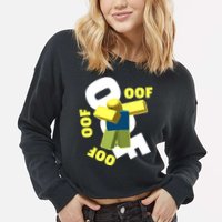 OOF Dancing Dabbing Noob Cropped Pullover Crew
