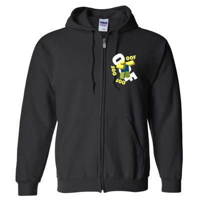 OOF Dancing Dabbing Noob Full Zip Hoodie