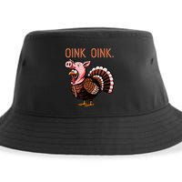 Oink Oink Funny Thanksgiving Turkey In A Pig Disguise Sustainable Bucket Hat