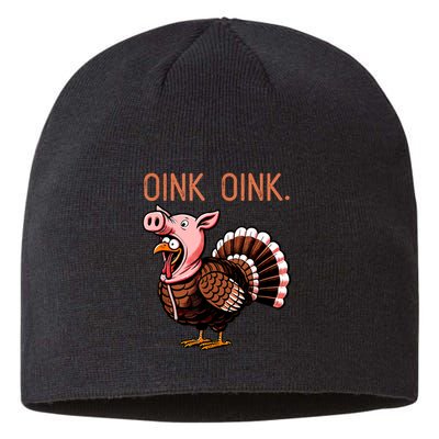 Oink Oink Funny Thanksgiving Turkey In A Pig Disguise Sustainable Beanie