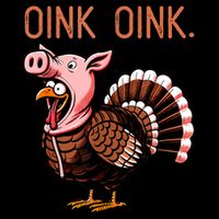 Oink Oink Funny Thanksgiving Turkey In A Pig Disguise 16 in Basic Backpack