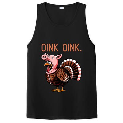 Oink Oink Funny Thanksgiving Turkey In A Pig Disguise PosiCharge Competitor Tank