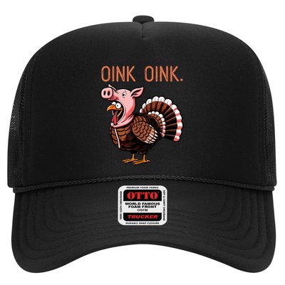 Oink Oink Funny Thanksgiving Turkey In A Pig Disguise Trucker Hat