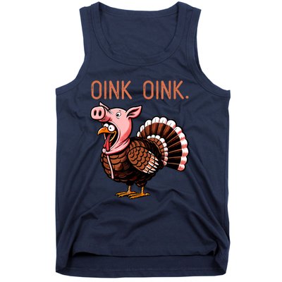 Oink Oink Funny Thanksgiving Turkey In A Pig Disguise Tank Top