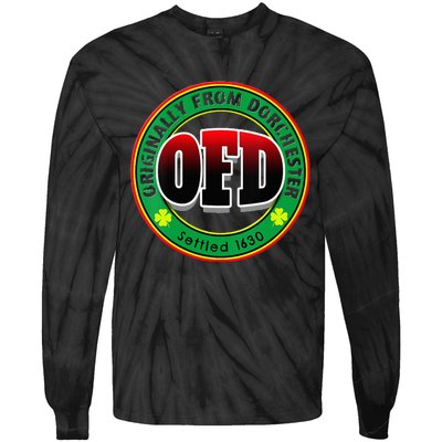 Ofd Originally From Dorchester Born In The 617 Massachusetts Tie-Dye Long Sleeve Shirt