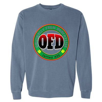 Ofd Originally From Dorchester Born In The 617 Massachusetts Garment-Dyed Sweatshirt