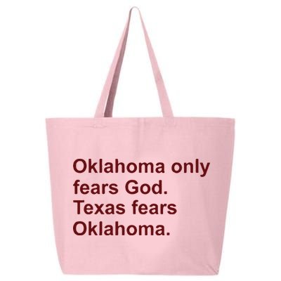 Oklahoma Only Fears God Texas Fears Oklahoma 25L Jumbo Tote
