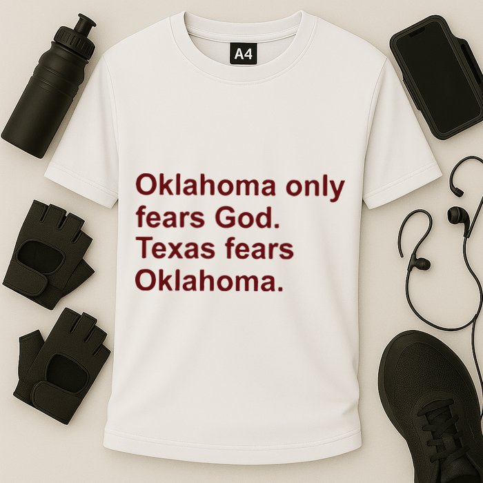 Oklahoma Only Fears God Texas Fears Oklahoma Cooling Performance Crew T-Shirt